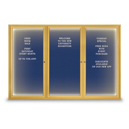 United Visual Products Indoor Enclosed Combo Board, 42"x32", Black Frame/Grey & Blue Spruce UVCB4232B-GREY-BLSPRU